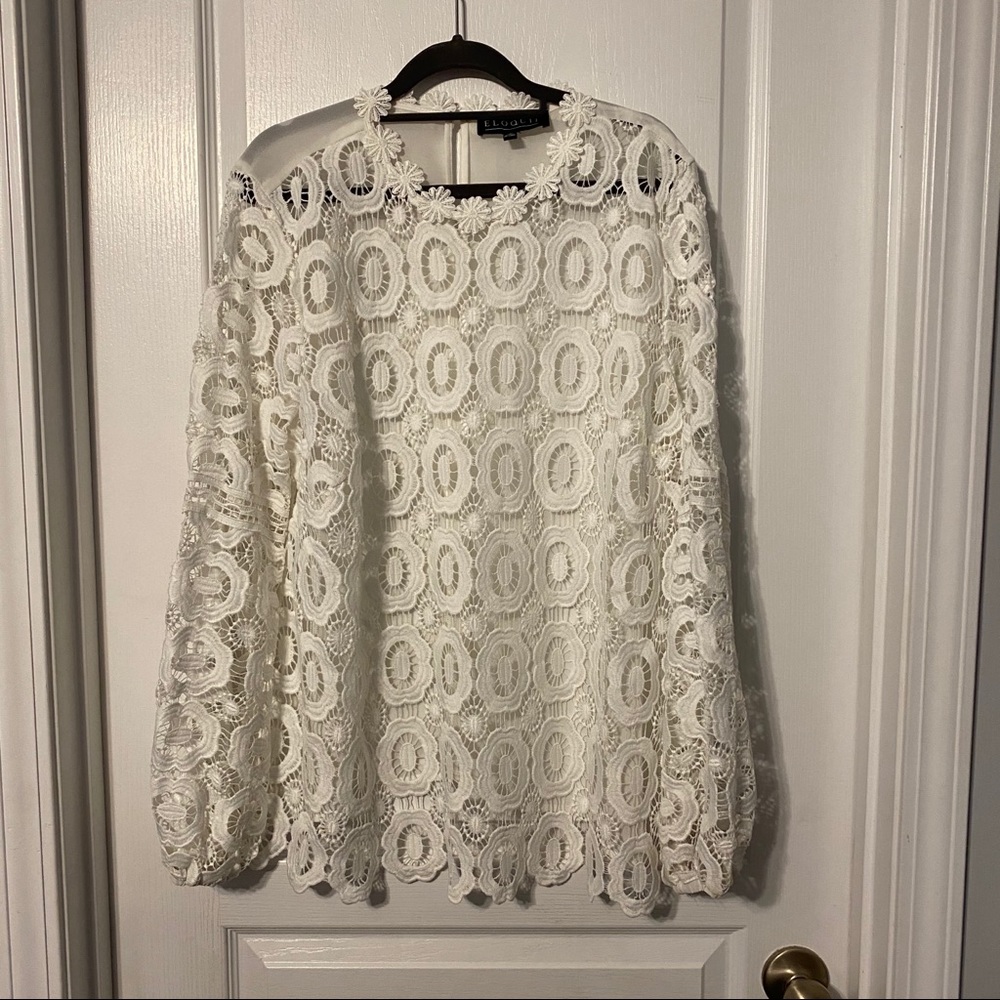 White lace blouse